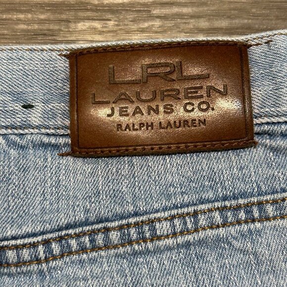 Lauren Ralph Lauren SZ 14 LRL High Rise Capri Jeans Light Wash Y2K Cropped - Picture 8 of 9